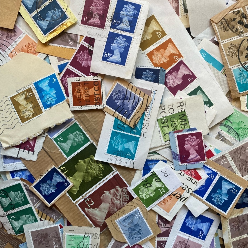 300+ Crafting QEII Postage Stamps on Paper for Arts & Crafts machins